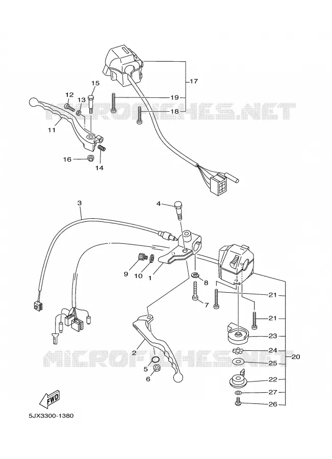 HANDLE SWITCH / LEVER Yamaha MOTO 125 2004 DRAGSTAR  XVS125