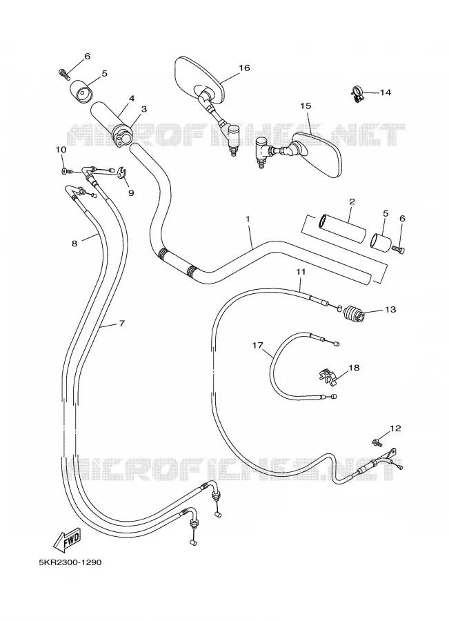 HANDLEBAR & CABLES Yamaha MOTO 250 2001 DRAGSTAR  XVS250