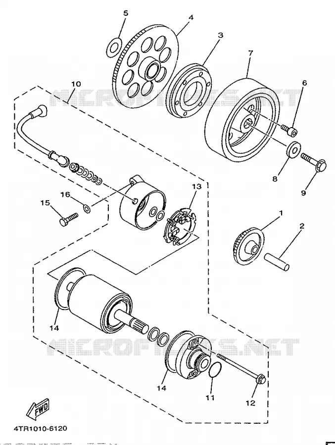 STARTER CLUTCH Yamaha MOTO 650 1997 DRAGSTAR  XVS650