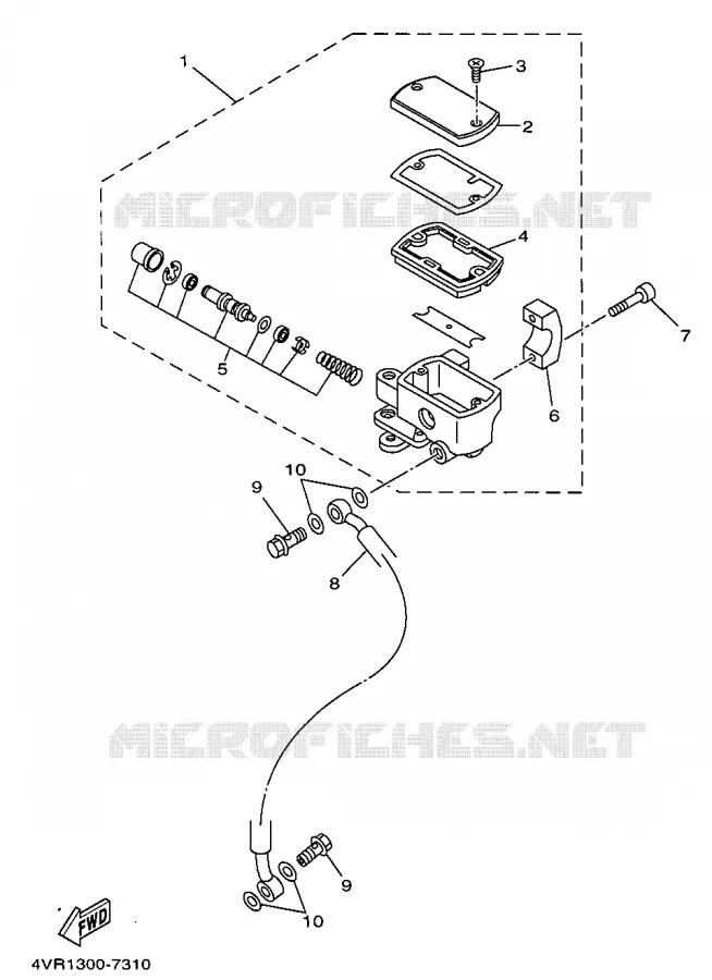 FRONT MASTER CYLINDER Yamaha MOTO 650 1997 DRAGSTAR  XVS650