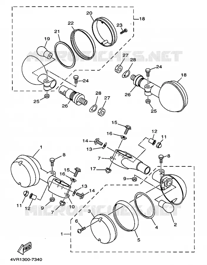 INDICATOR Yamaha MOTO 650 1997 DRAGSTAR  XVS650