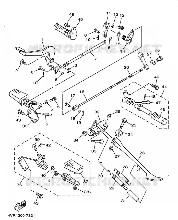 STAND / FOOTREST Yamaha MOTO 650 1997 DRAGSTAR  XVS650
