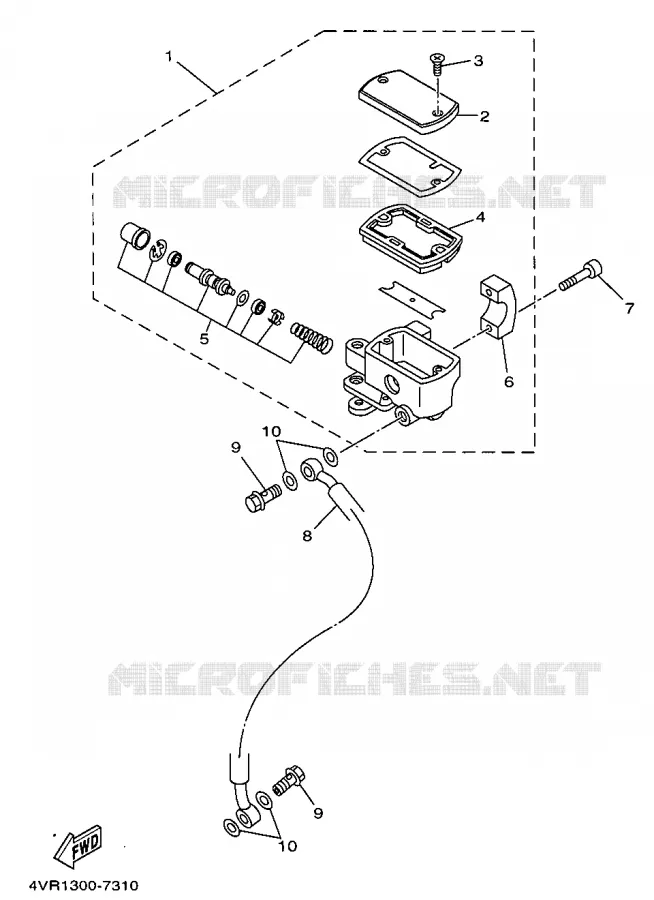 FRONT MASTER CYLINDER Yamaha MOTO 650 1997 DRAGSTAR  XVS650