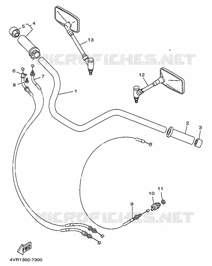 HANDLEBAR & CABLES Yamaha MOTO 650 1997 DRAGSTAR  XVS650