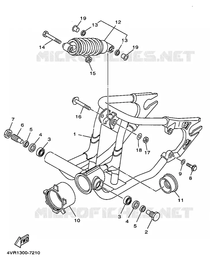 SWINGARM / SHOCK ABSORBER Yamaha MOTO 650 1997 DRAGSTAR  XVS650