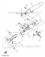 EXHAUST for Yamaha DRAGSTAR 1998
