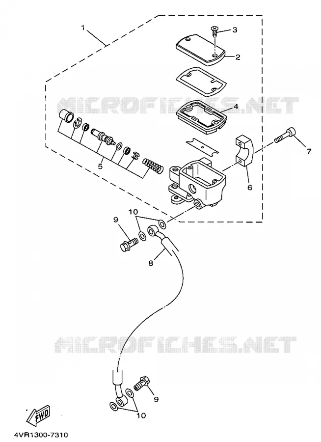 FRONT MASTER CYLINDER Yamaha MOTO 650 1998 DRAGSTAR  XVS650