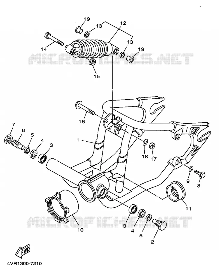 REAR SHOCK ABSORBER / SWINGARM Yamaha MOTO 650 1998 DRAGSTAR  XVS650