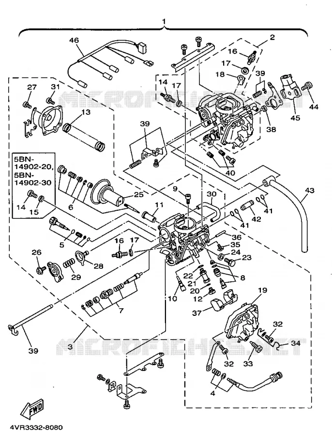 CARBURETOR Yamaha MOTO 650 1998 DRAGSTAR  XVS650