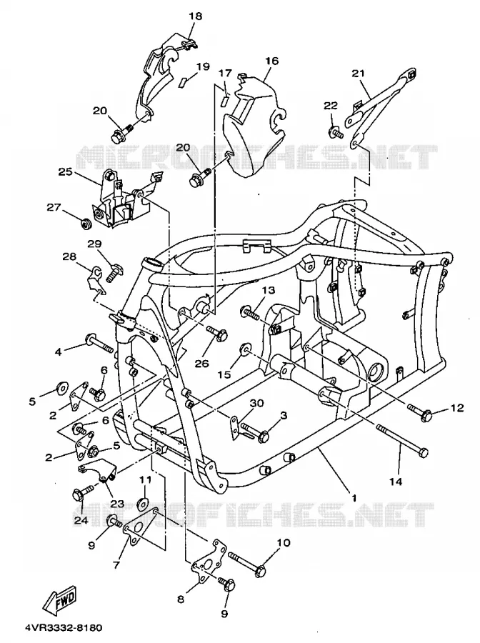 FRAME Yamaha MOTO 650 1999 DRAGSTAR  XVS650