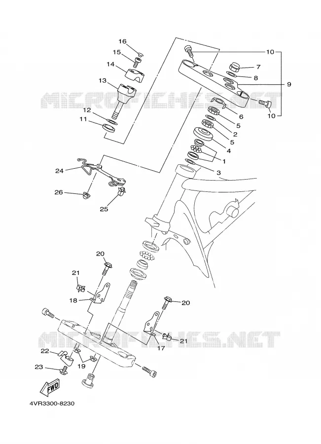 STEERING Yamaha MOTO 650 2000 DRAGSTAR  XVS650
