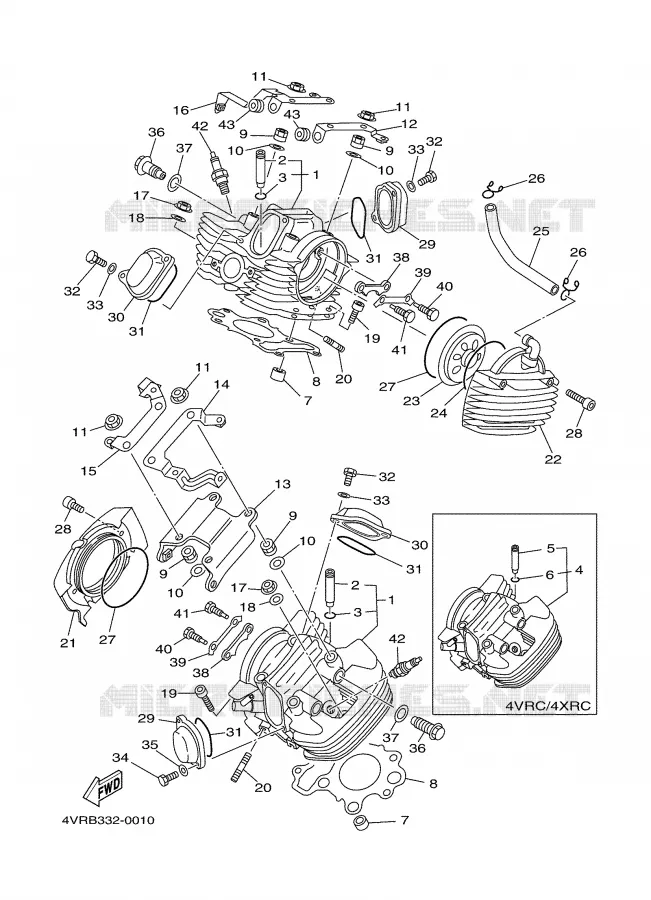 CYLINDER HEAD  Yamaha MOTO 650 2000 DRAGSTAR  XVS650