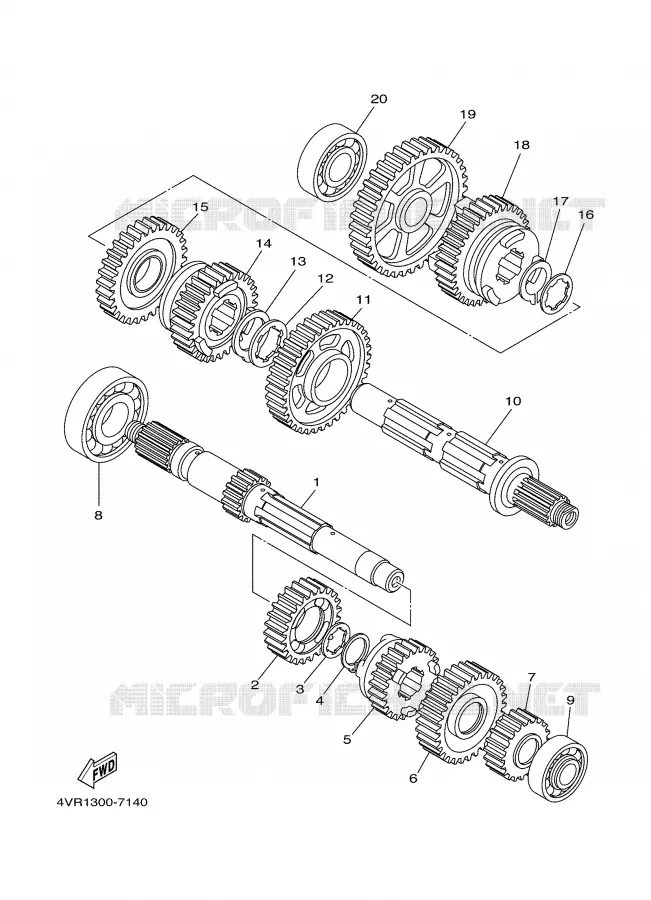 TRANSMISSION Yamaha MOTO 650 2000 DRAGSTAR  XVS650