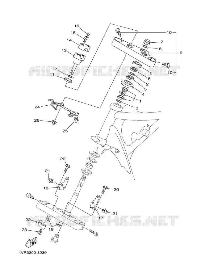 STEERING Yamaha MOTO 650 2000 DRAGSTAR  XVS650