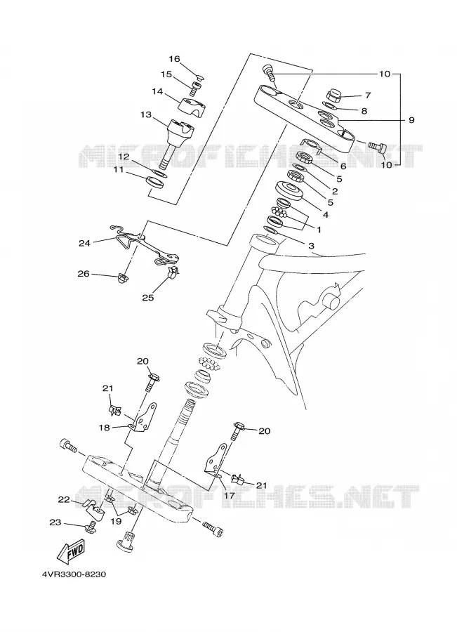 STEERING Yamaha MOTO 650 2000 DRAGSTAR  XVS650