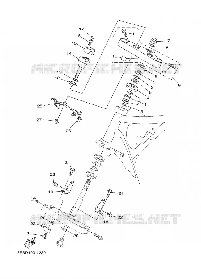STEERING Yamaha MOTO 650 2001 DRAGSTAR  XVS650