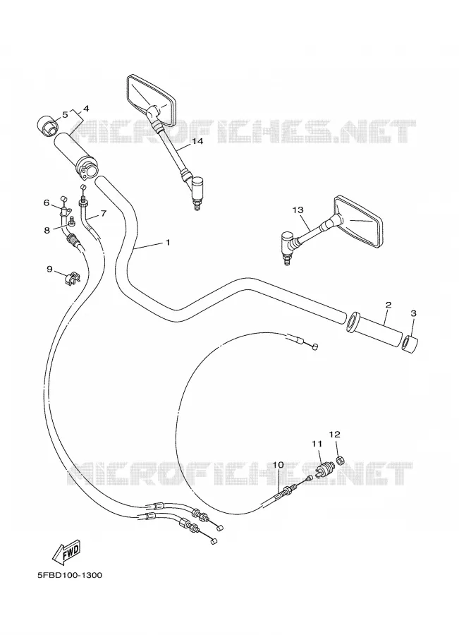 HANDLEBAR & CABLES Yamaha MOTO 650 2001 DRAGSTAR  XVS650