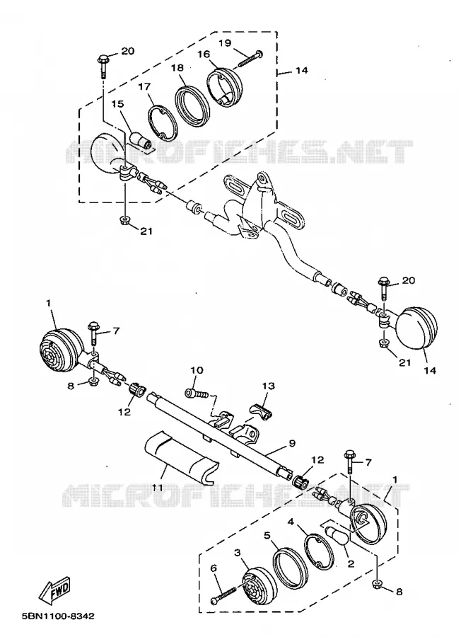 INDICATOR Yamaha MOTO 650 1998 DRAGSTAR  XVS650A