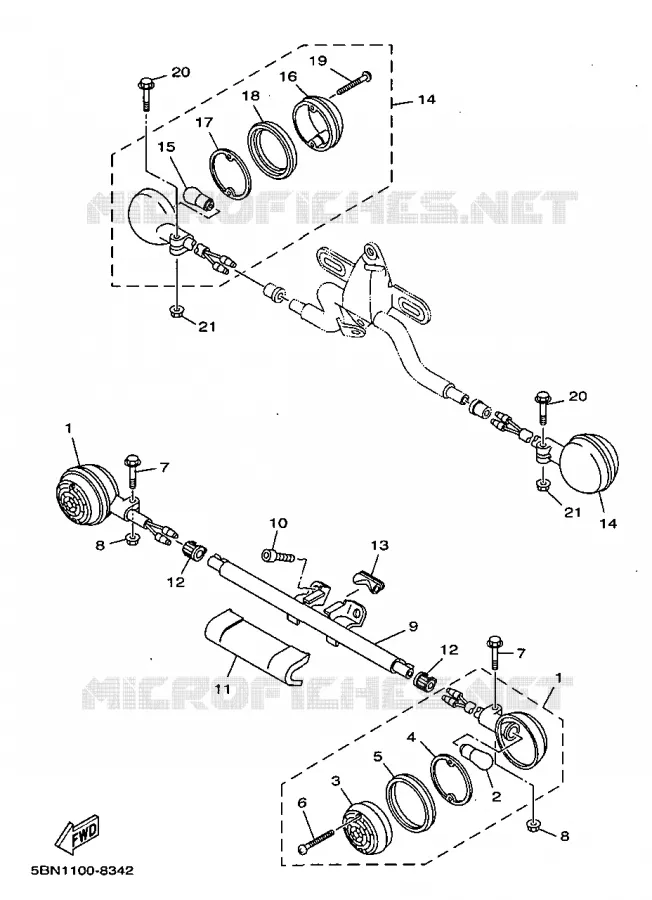 INDICATOR Yamaha MOTO 650 1998 DRAGSTAR  XVS650A