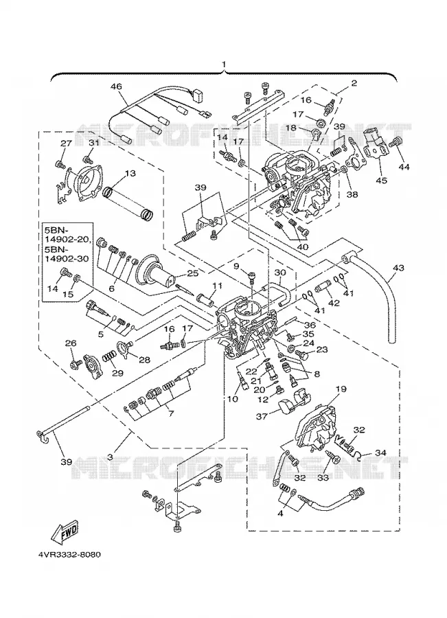 CARBURETOR Yamaha MOTO 650 2000 DRAGSTAR  XVS650A