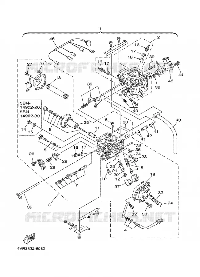 CARBURETOR Yamaha MOTO 650 2000 DRAGSTAR  XVS650A