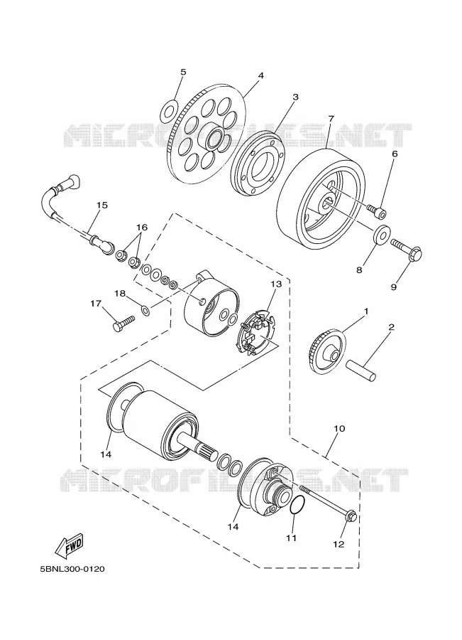 STARTER CLUTCH Yamaha MOTO 650 2000 DRAGSTAR  XVS650A