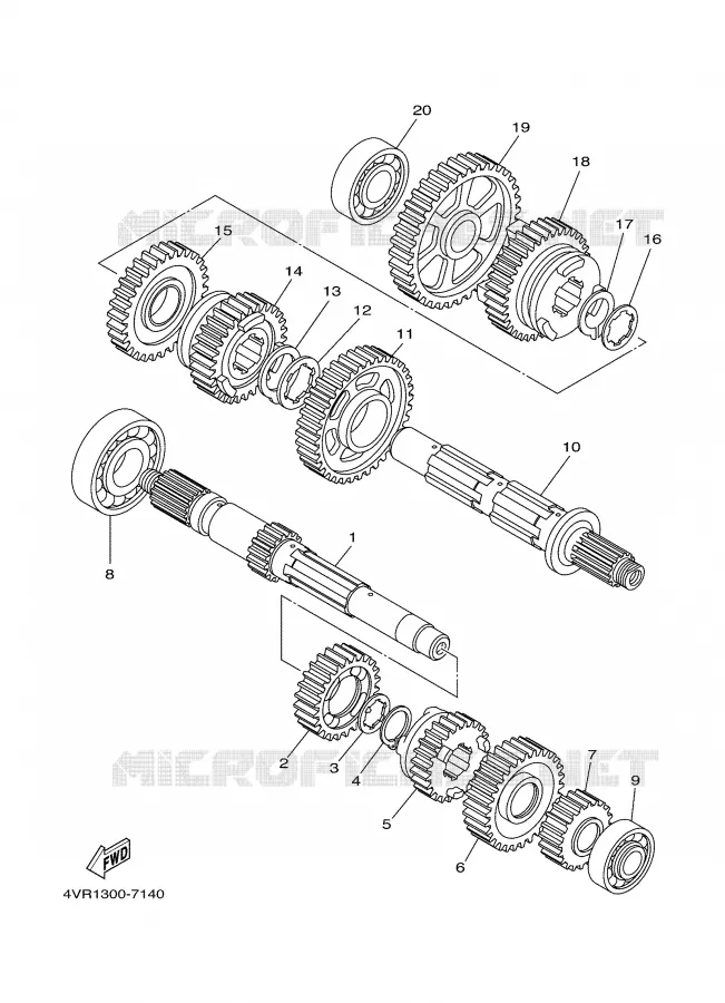 TRANSMISSION Yamaha MOTO 650 2000 DRAGSTAR  XVS650A