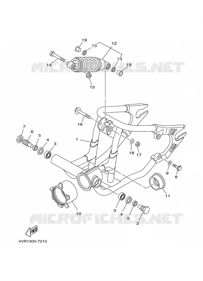 SWINGARM / SHOCK ABSORBER Yamaha MOTO 650 2000 DRAGSTAR  XVS650A