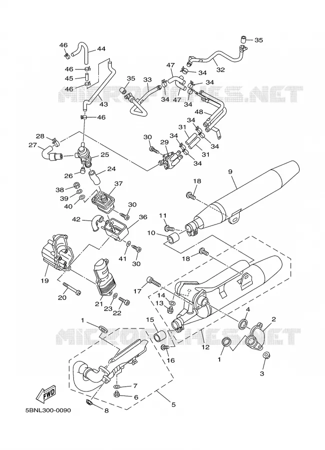 EXHAUST Yamaha MOTO 650 2000 DRAGSTAR  XVS650A