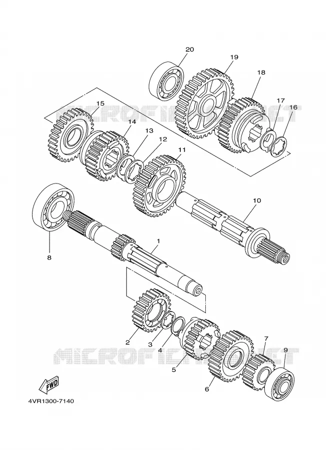 TRANSMISSION Yamaha MOTO 650 2001 DRAGSTAR  XVS650A