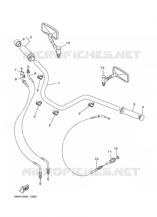 HANDLEBAR & CABLES Yamaha MOTO 650 2001 DRAGSTAR  XVS650A