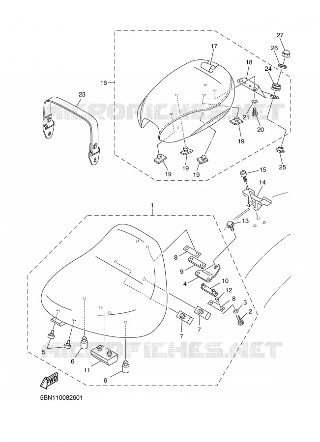 SEAT Yamaha MOTO 650 2001 DRAGSTAR  XVS650A