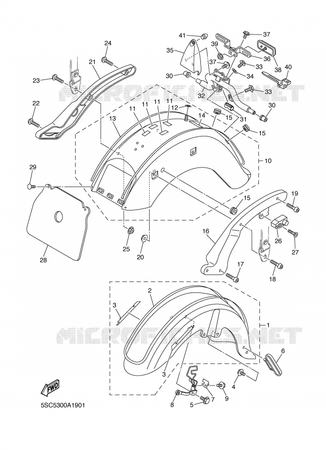 FENDER Yamaha MOTO 650 2002 DRAGSTAR  XVS650A