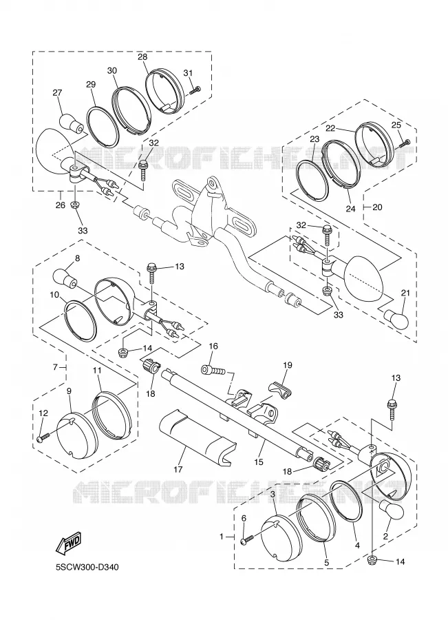 INDICATOR Yamaha MOTO 650 2002 DRAGSTAR  XVS650A