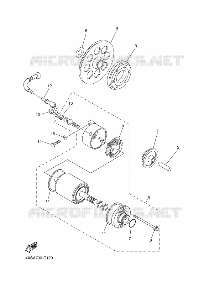 STARTER CLUTCH Yamaha MOTO 650 2004 DRAGSTAR  XVS650A