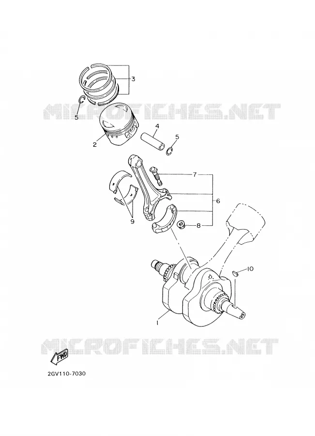 CRANKSHAFT / PISTON Yamaha MOTO 650 2005 DRAGSTAR  XVS650A