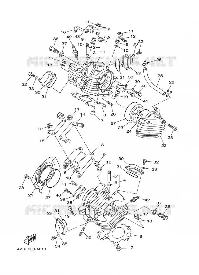 CYLINDER HEAD  Yamaha MOTO 650 2005 DRAGSTAR  XVS650A