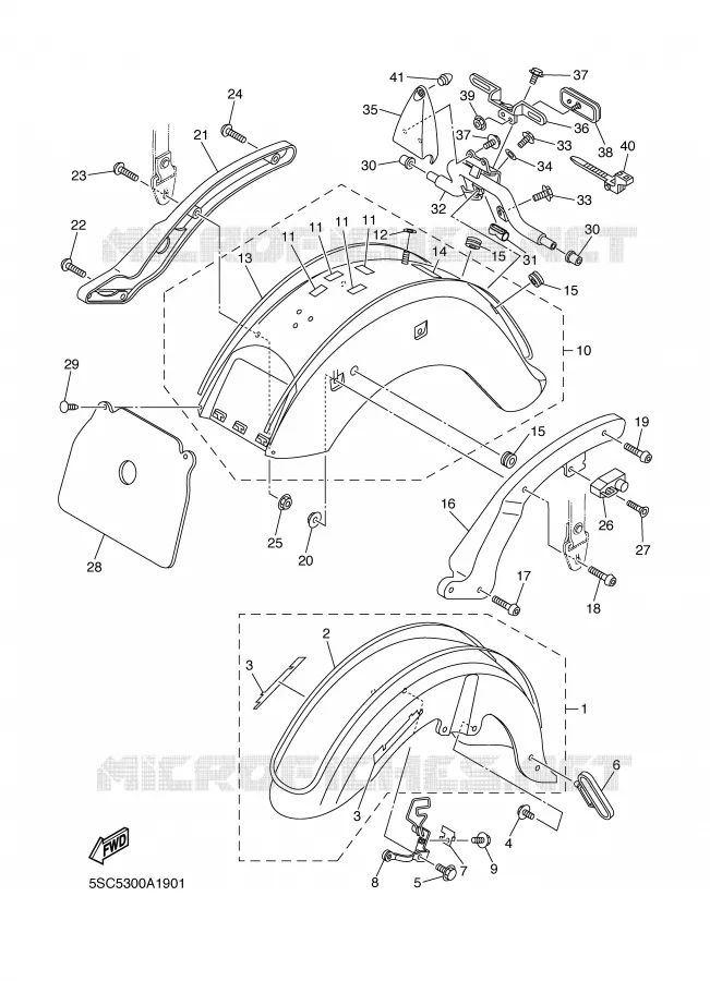 FENDER Yamaha MOTO 650 2005 DRAGSTAR  XVS650A