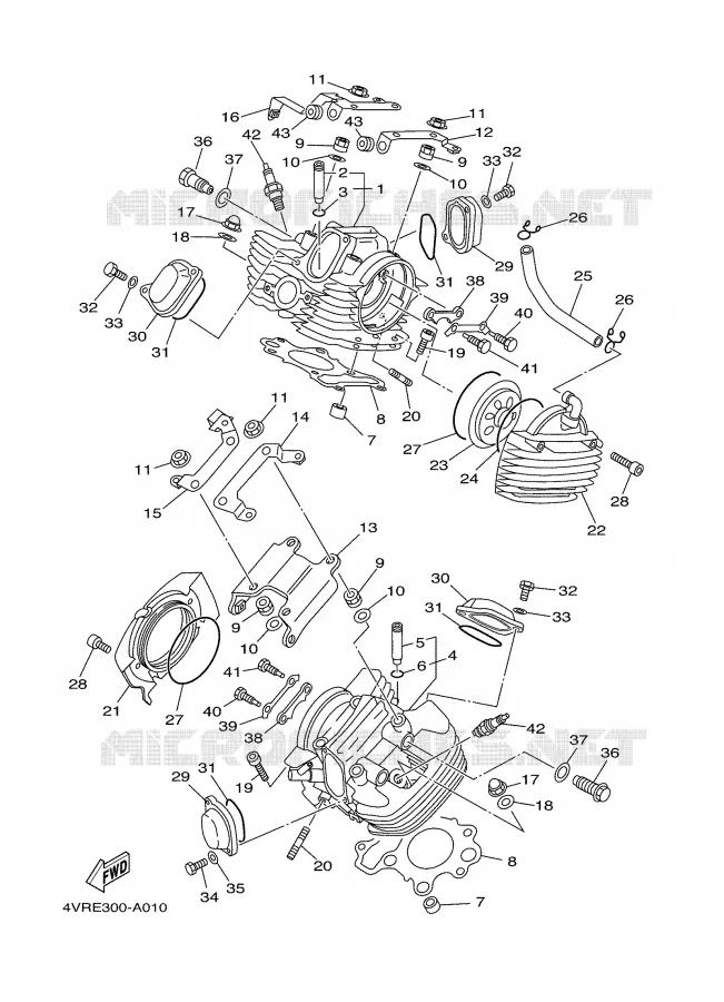 CYLINDER HEAD  Yamaha MOTO 650 2006 DRAGSTAR  XVS650A