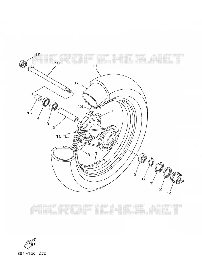 FRONT WHEEL Yamaha MOTO 650 2006 DRAGSTAR  XVS650A