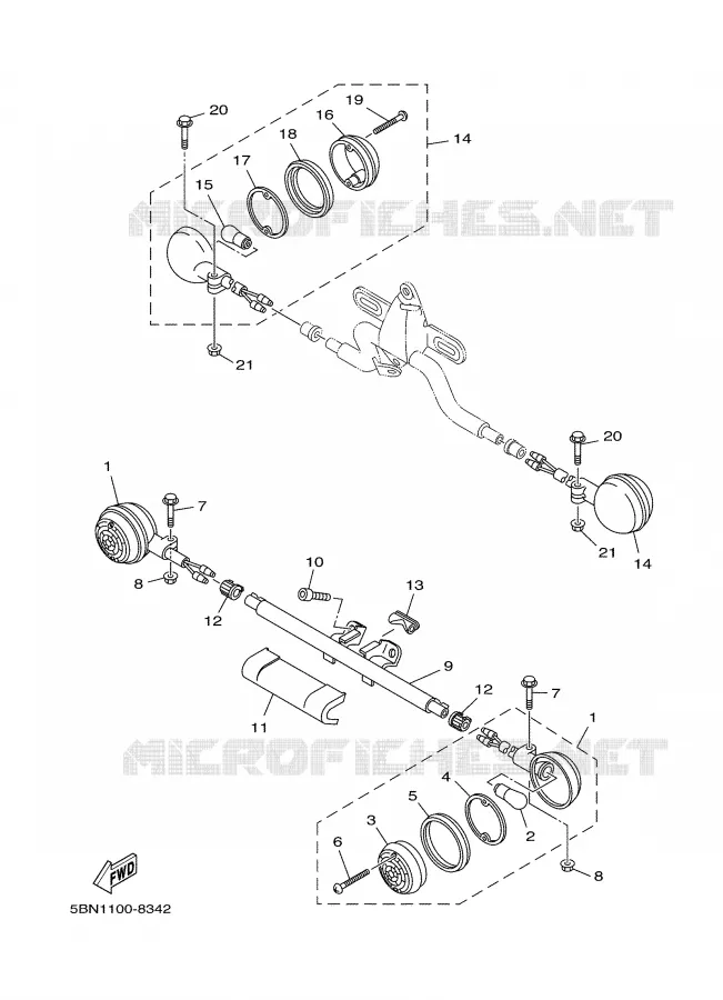 INDICATOR Yamaha MOTO 650 1999 DRAGSTAR  XVS650A