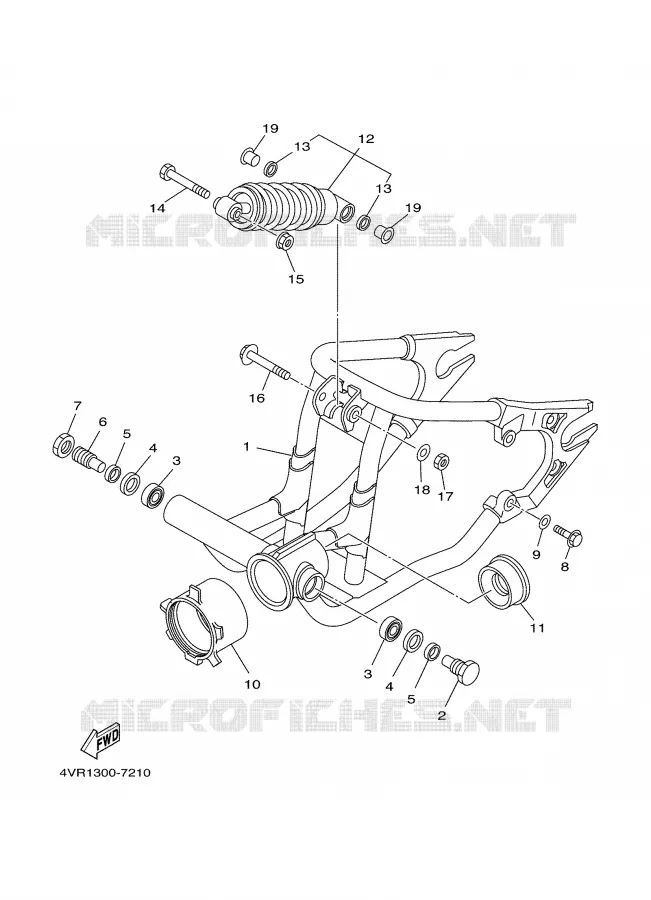 SWINGARM / SHOCK ABSORBER Yamaha MOTO 650 1999 DRAGSTAR  XVS650A