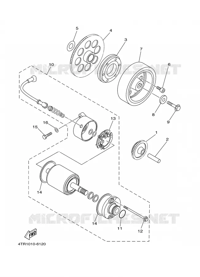 STARTER CLUTCH Yamaha MOTO 650 1999 DRAGSTAR  XVS650A