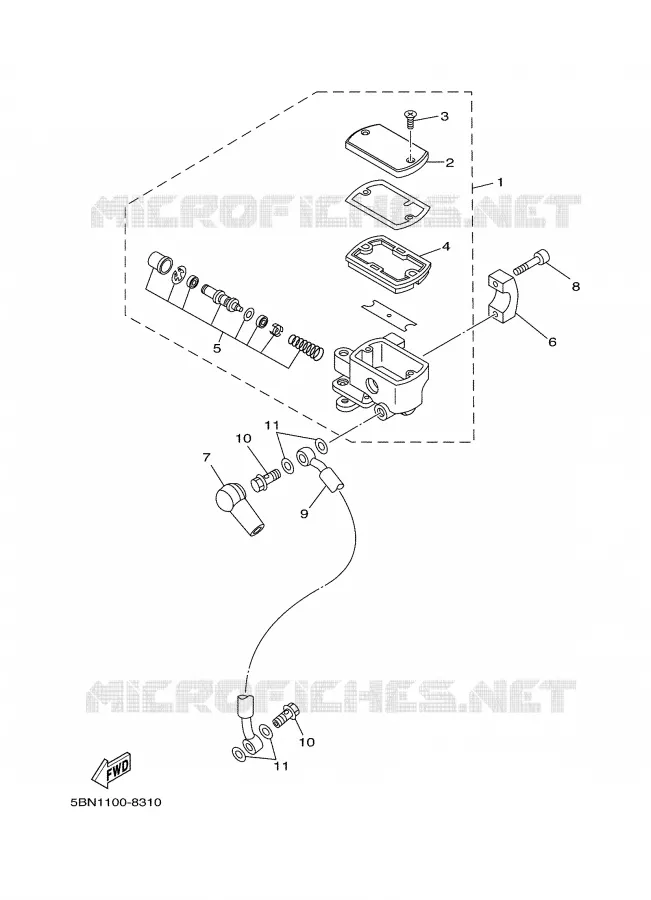 FRONT MASTER CYLINDER Yamaha MOTO 650 1999 DRAGSTAR  XVS650A