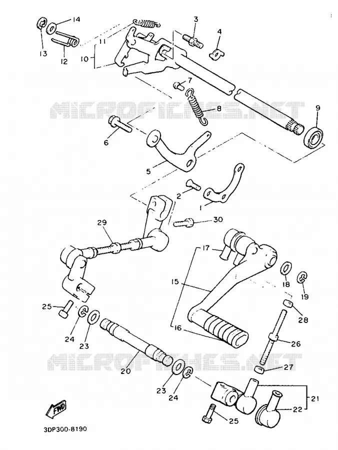 GEAR SHIFT SHAFT / LEVER Yamaha MOTO 1300 1988 ROYALE VENTURE  XVZ12TD