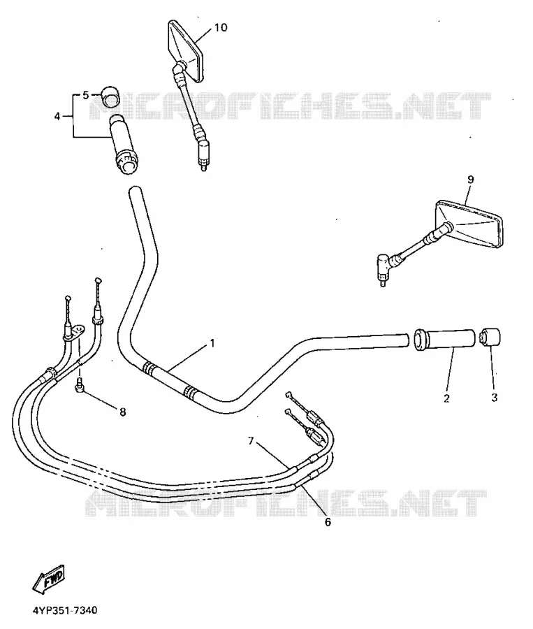 HANDLEBAR & CABLES Yamaha MOTO 1300 1997 ROYALSTAR  XVZ1300A
