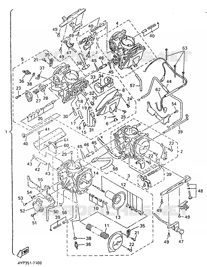 CARBURETOR Yamaha MOTO 1300 1997 ROYALSTAR  XVZ1300A