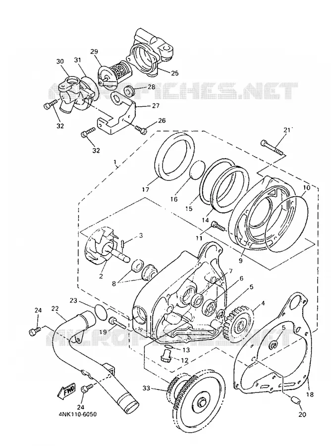 WATERPUMP Yamaha MOTO 1300 1997 ROYALSTAR  XVZ1300A