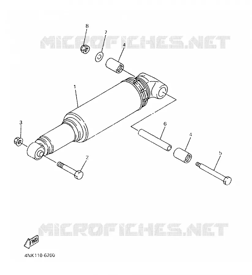 REAR SHOCK ABSORBER Yamaha MOTO 1300 1997 ROYALSTAR  XVZ1300A