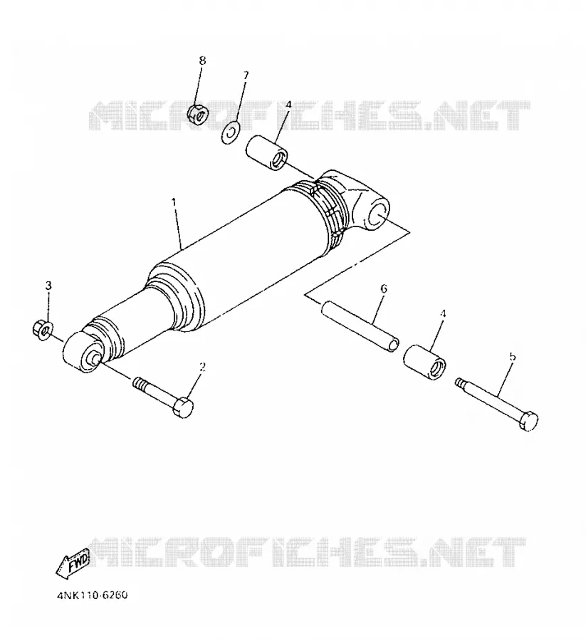 REAR SHOCK ABSORBER Yamaha MOTO 1300 1998 ROYALSTAR  XVZ1300A